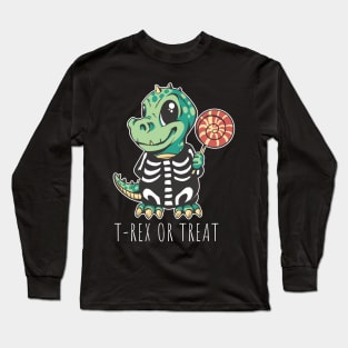 T-Rex or Treat | Adorable Green Dinosaur Long Sleeve T-Shirt